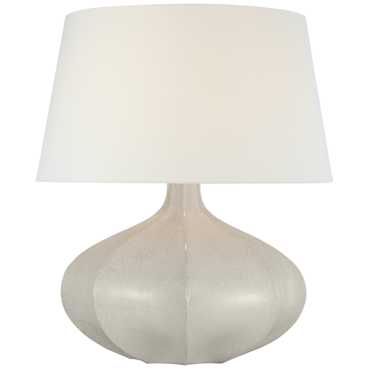 TABLE LAMP BONE CRAQUELURE MED