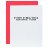 GREETING CARD "LEGALLY BINDING"