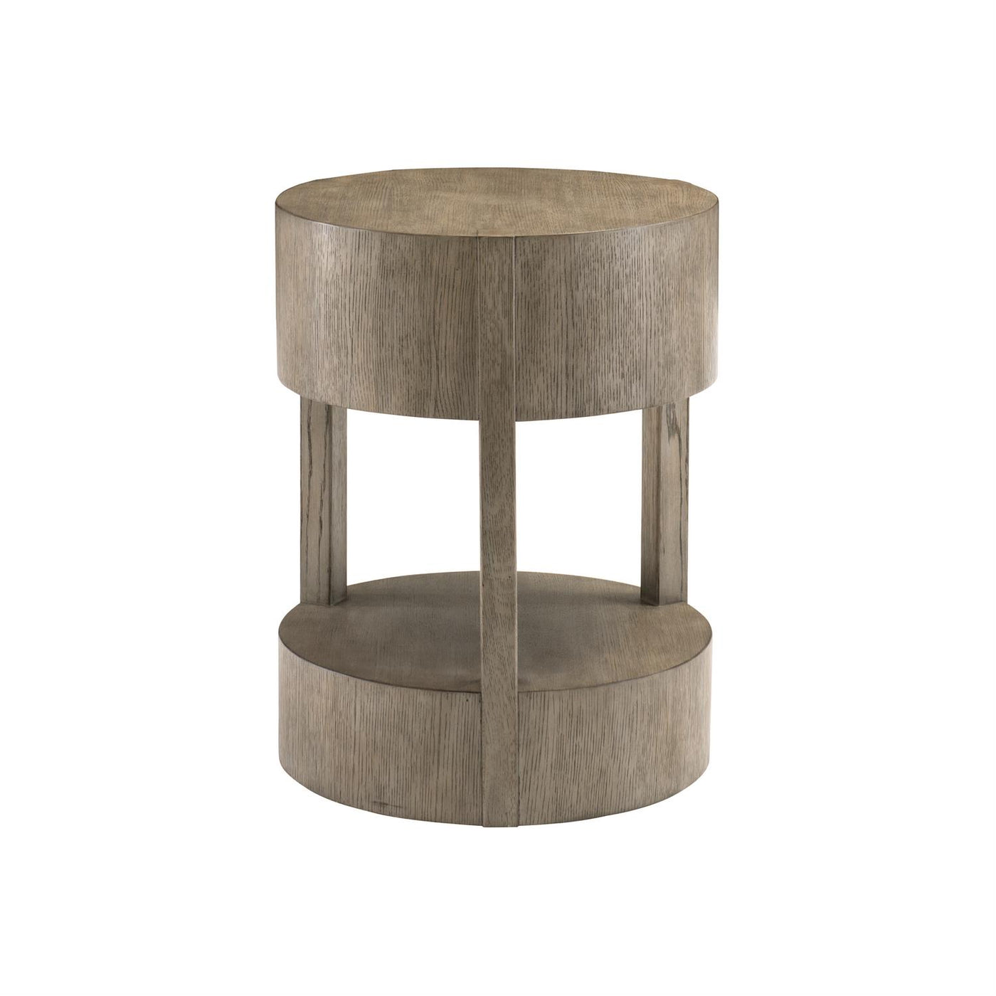 SIDE TABLE ROUND RUSTIC GREY