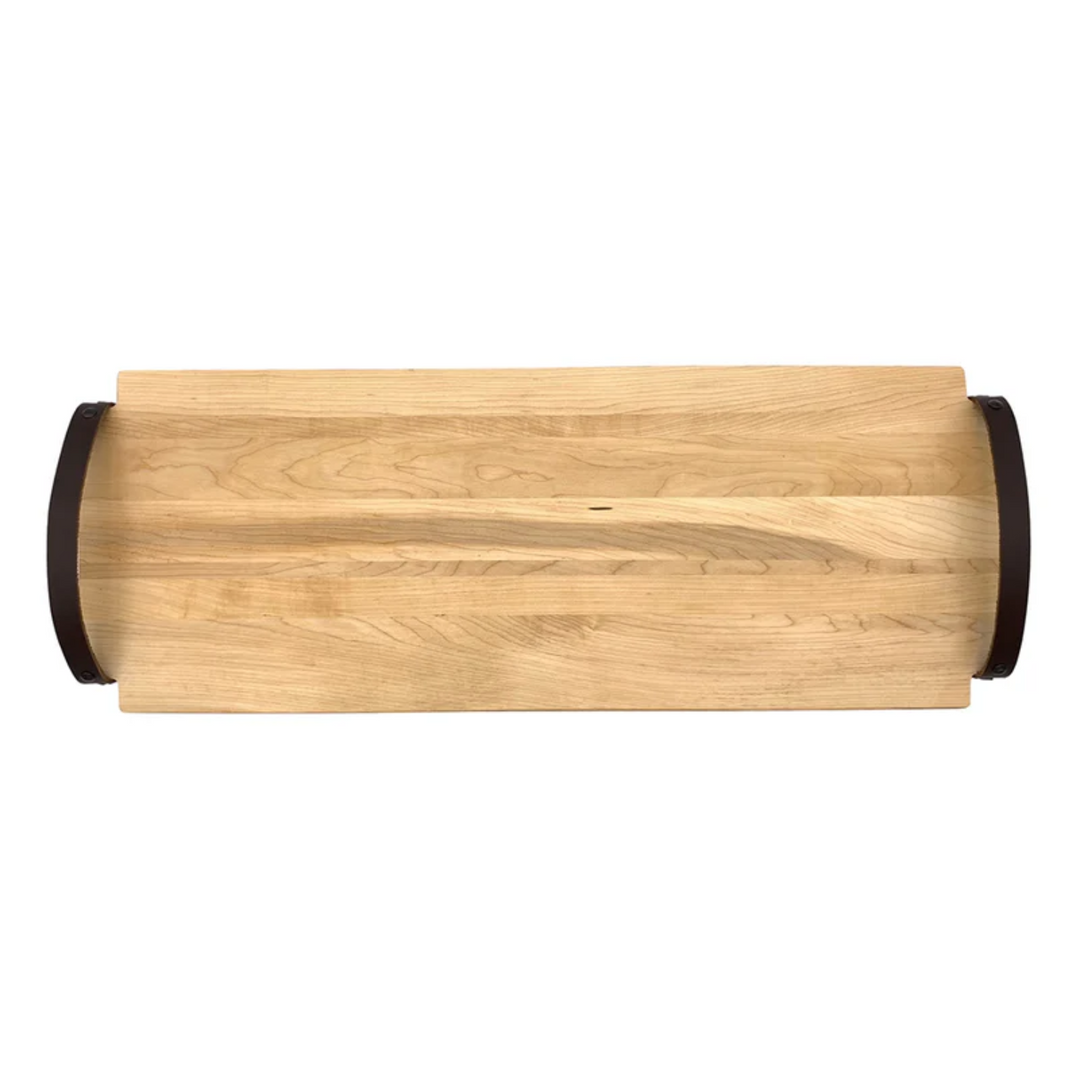 BOARD MAPLE WITH LEATHER HANDLE LARGE #59914