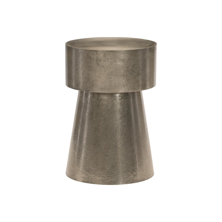 SIDE TABLE ROUND RUSTIC ALUMINUM #59920