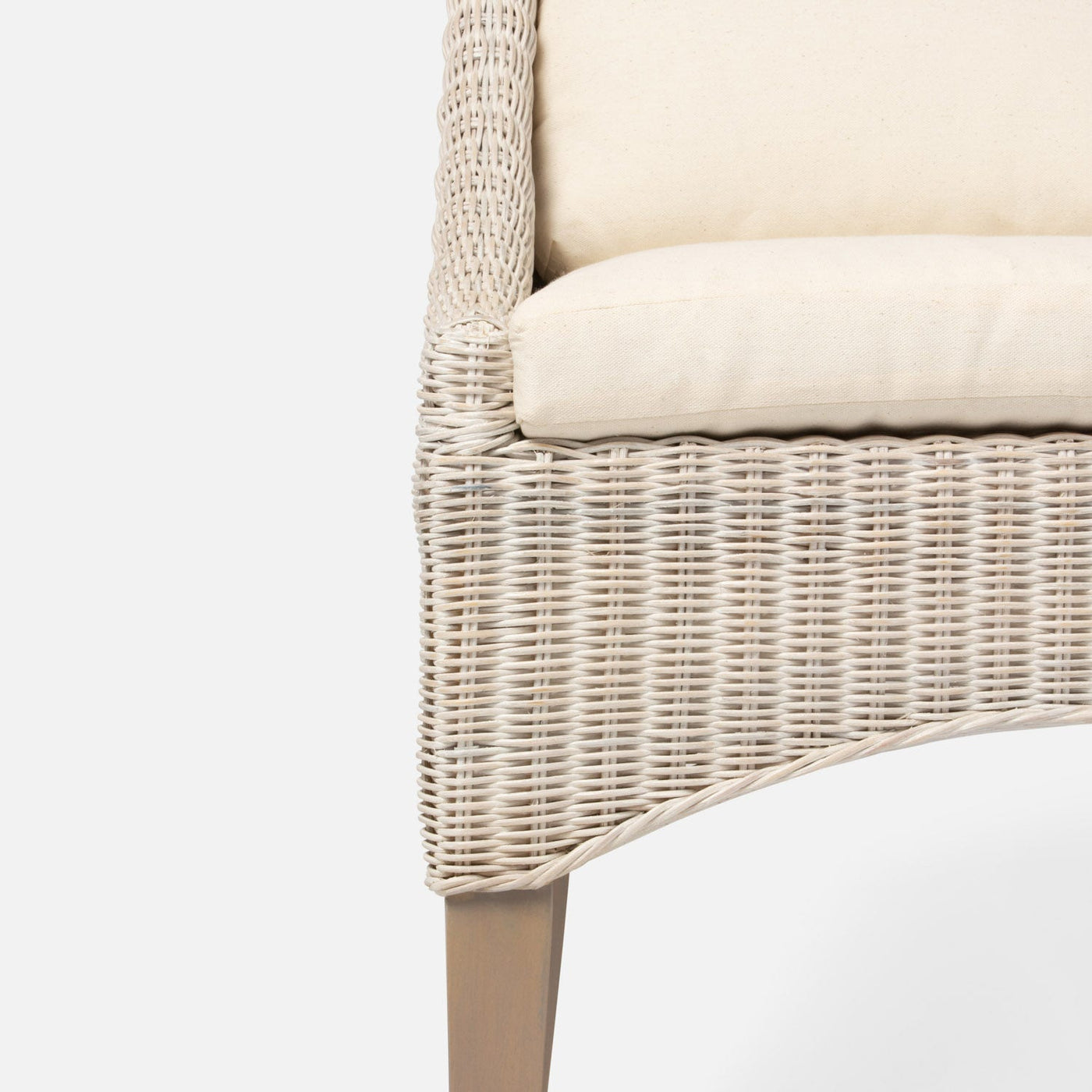 CHAIR DINING WHITE WICKER