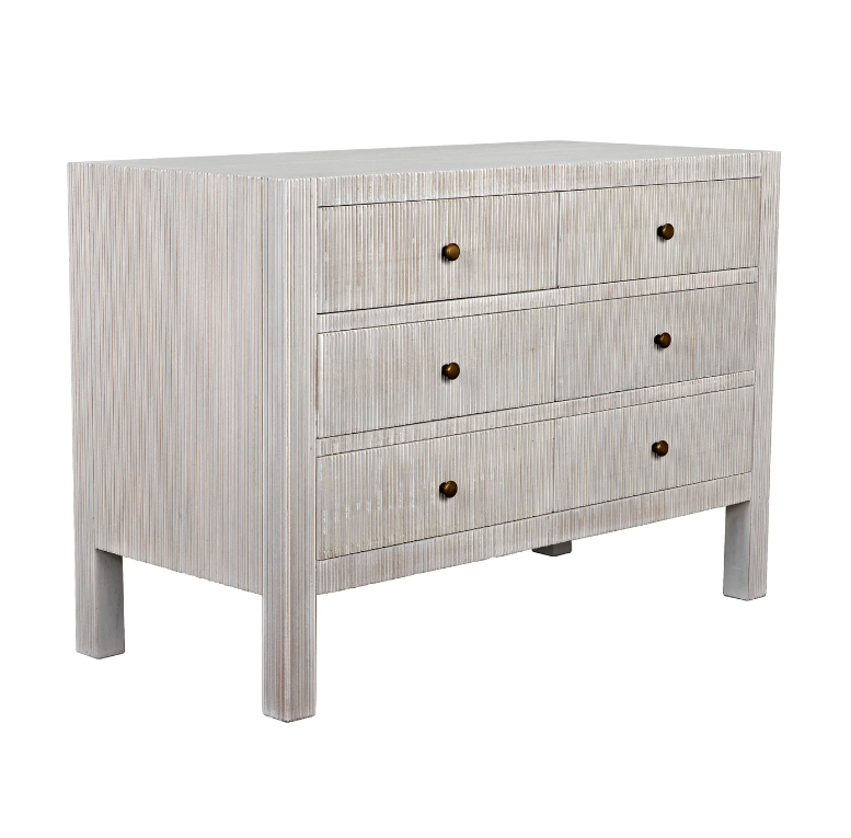 DRESSER 6 DRAWER WHITE WASH