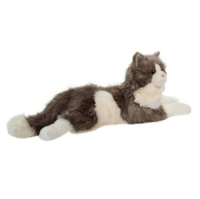 TOY CAT LYING GREY