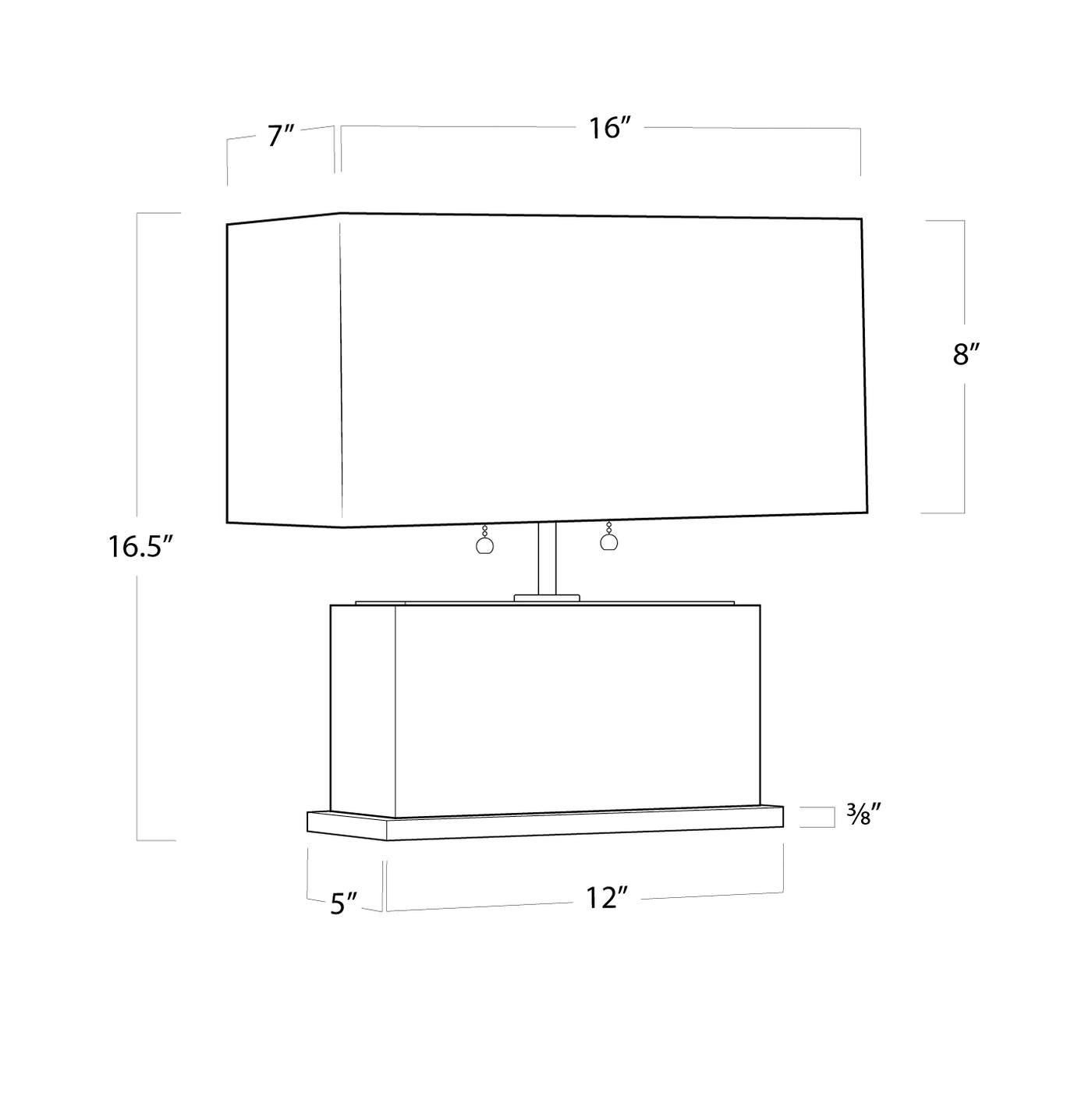 TABLE LAMP ALABASTER RECTANGLE