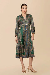 DRESS BUTTON DOWN MID EMERALD