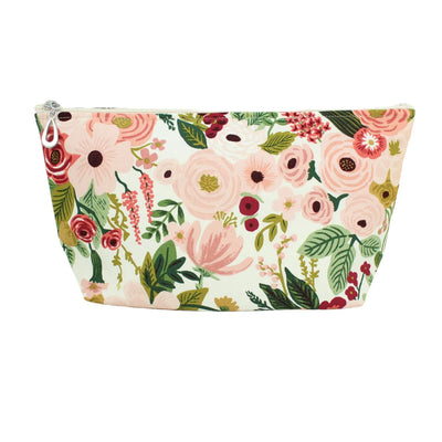 COSMETIC BAG MAUVE GARDEN (Available in 3 Sizes)