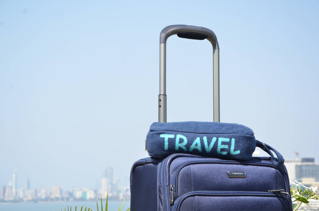 BLANKET/MASK TRAVEL NAVY/TIFFANY