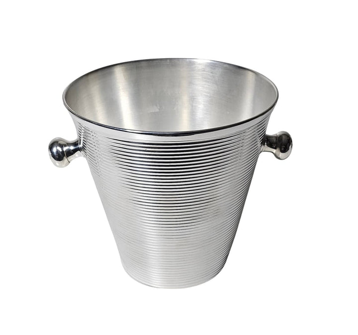 ICE BUCKET FULL RIBBED WITH BALL HANDLES