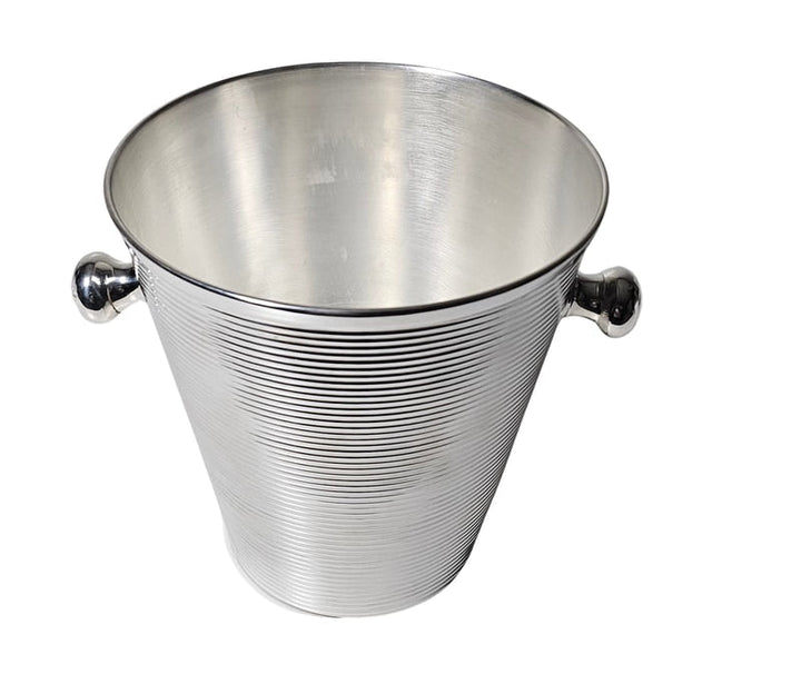 ICE BUCKET FULL RIBBED WITH BALL HANDLES