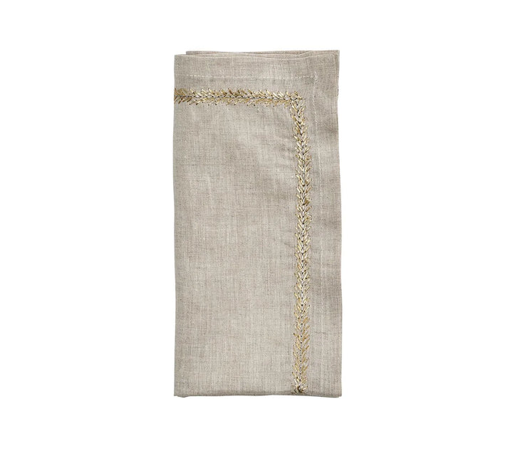 NAPKIN JARDIN NATURAL/GOLD/SILVER #60287