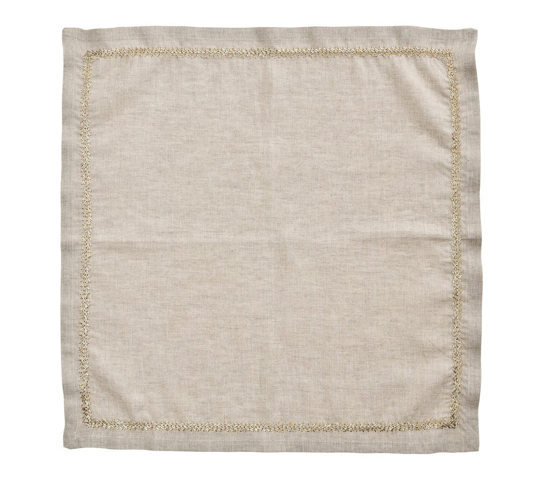 NAPKIN JARDIN NATURAL/GOLD/SILVER #60287