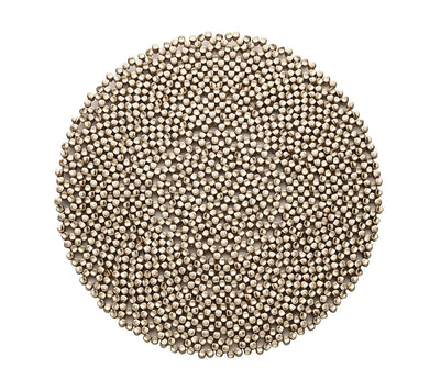 KIM SEYBERT PLACEMAT ROUND GILDED CHANNEL IN GOLD