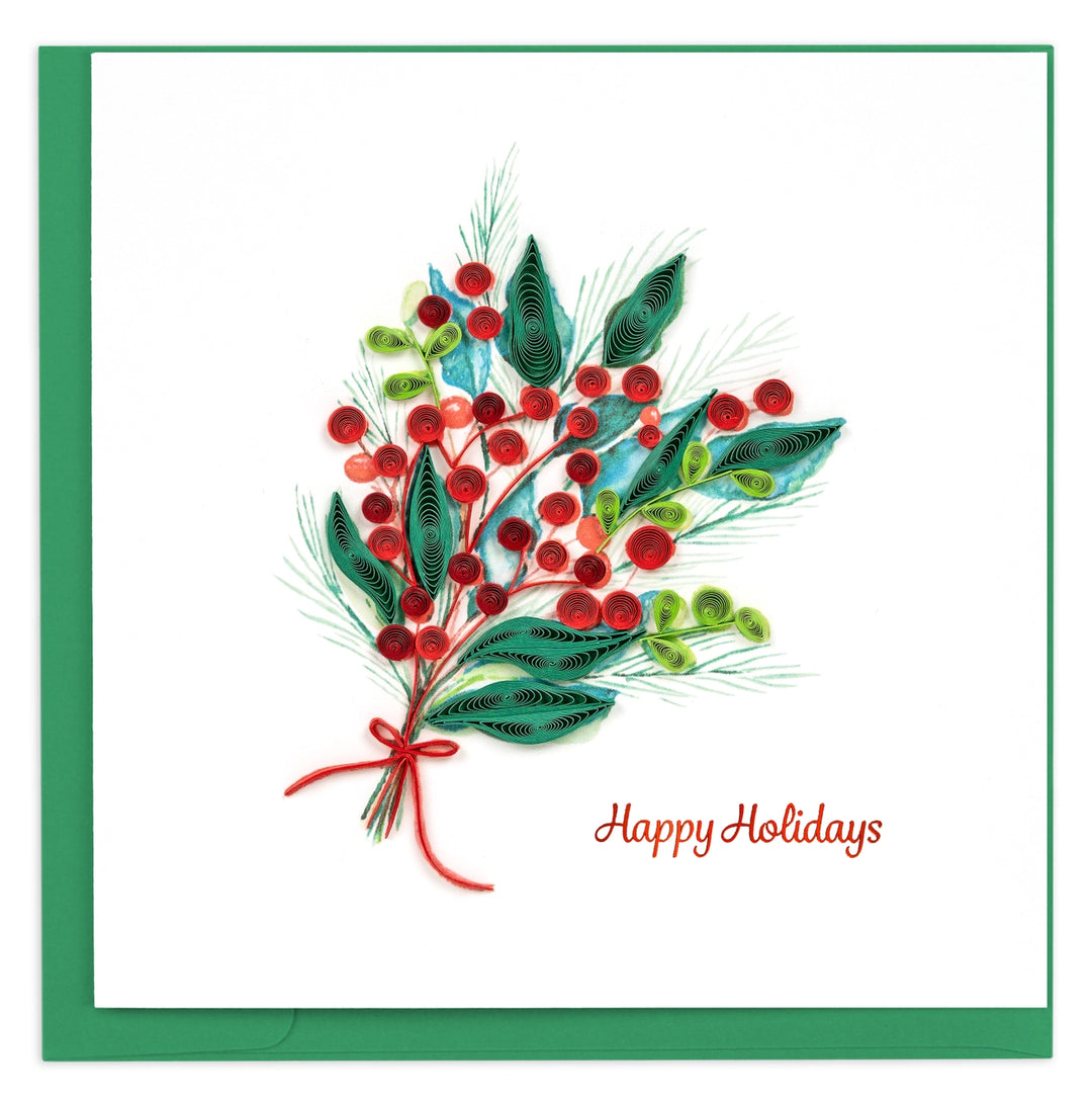 GREETING CARD "HOLLY BERRY BUNCH"