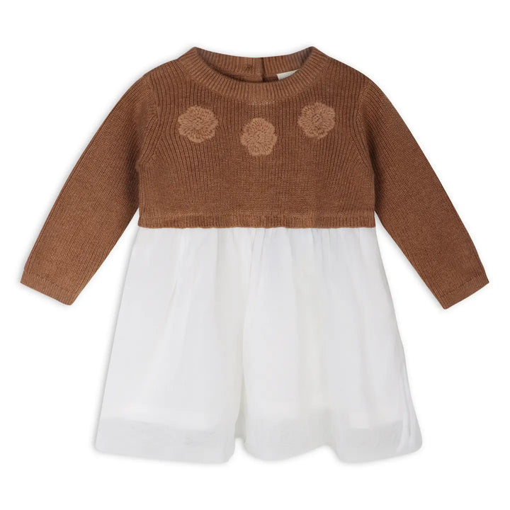 DRESS FLORAL SWEATER TUTU CHAI SPICE