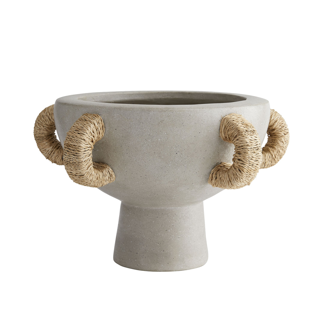 CENTERPIECE TERRACOTTA WITH ABACA WRAPPED HANDLES #61028