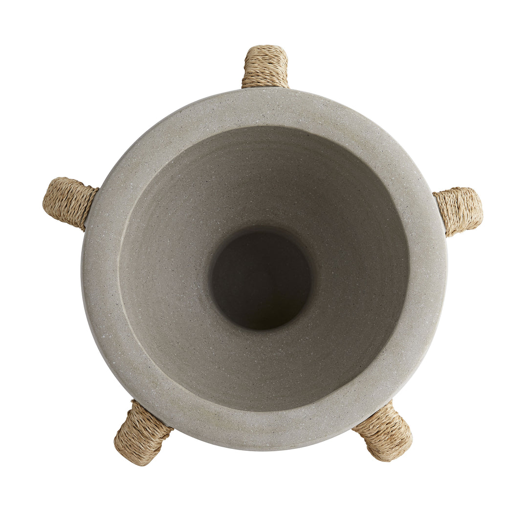 CENTERPIECE TERRACOTTA WITH ABACA WRAPPED HANDLES #61028