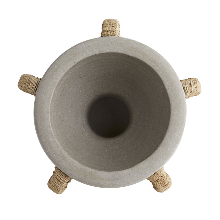 CENTERPIECE TERRACOTTA WITH ABACA WRAPPED HANDLES #61028