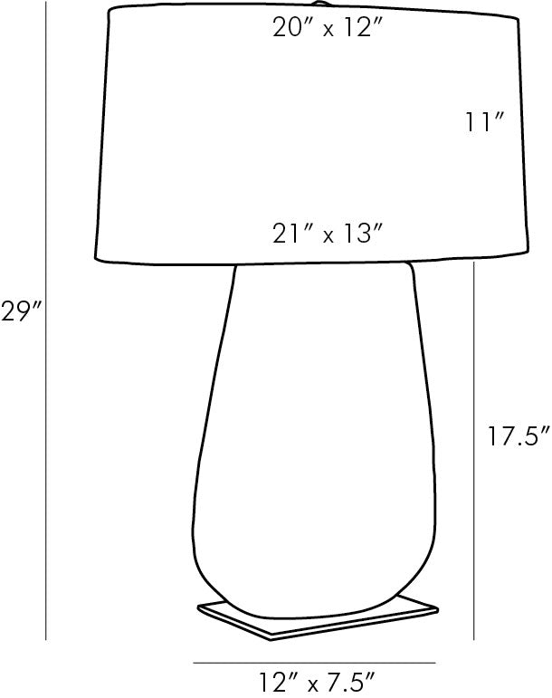 TABLE LAMP GUNMETAL & TEAL CERAMIC #61036