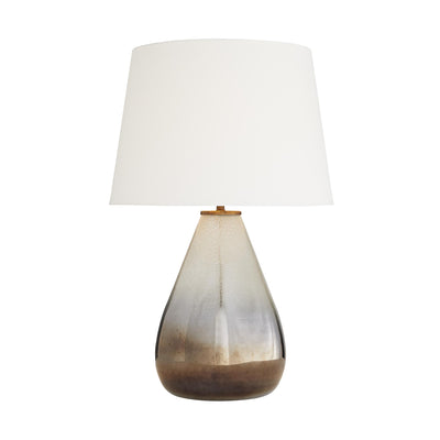 TABLE LAMP SMOKED GLASS WITH SEEDY PATTERN