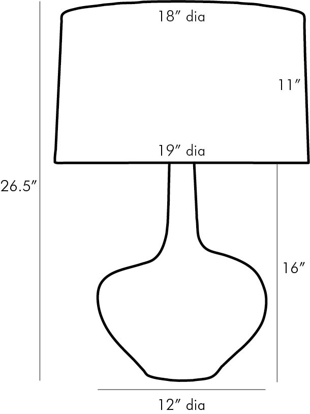 TABLE LAMP TIDAL CERAMIC ASYMMETRICAL #61041