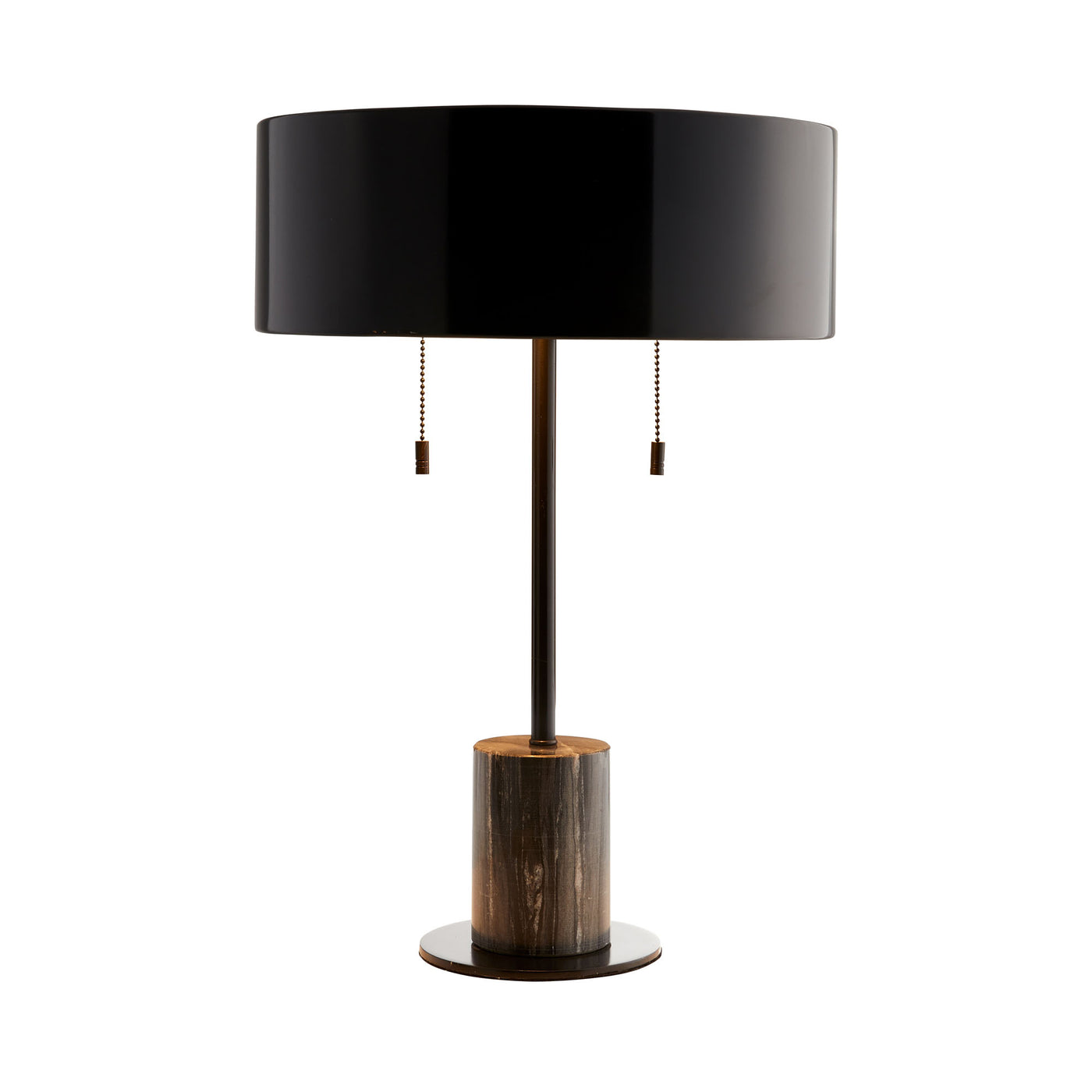 TABLE LAMP BRONZE IRON WITH GRAY MARBLE