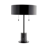 TABLE LAMP BRONZE IRON WITH GRAY MARBLE (NRD)