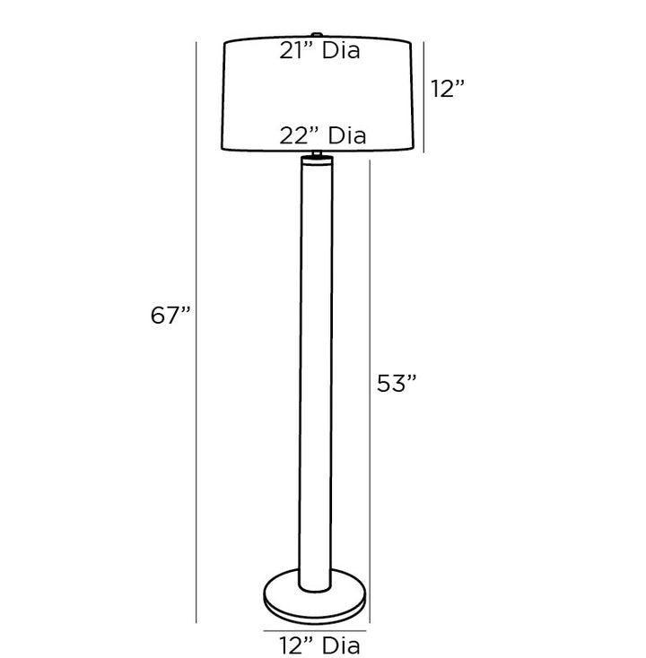 FLOOR LAMP BONE SUEDE WITH BRASS BASE #61051
