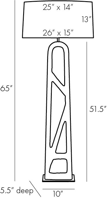 FLOOR LAMP ARCHED GRAPHITE WITH ANTIQUE BRASS BASE (NRD) #61052