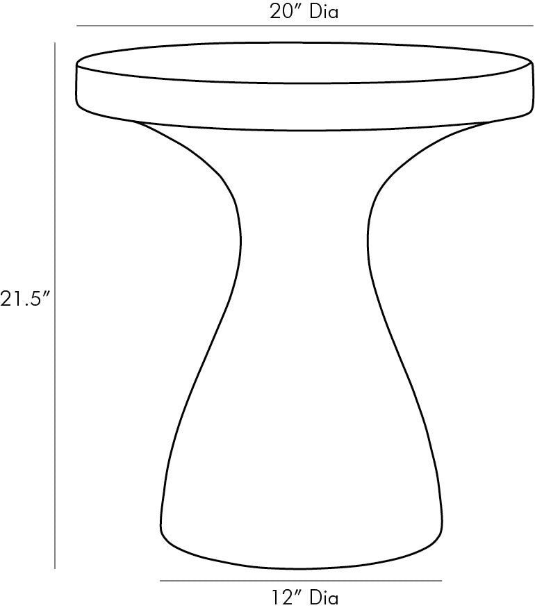 ACCENT TABLE BLACK CONCRETE #61053