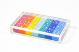 DOMINO SET LUCITE MULTI-COLOR