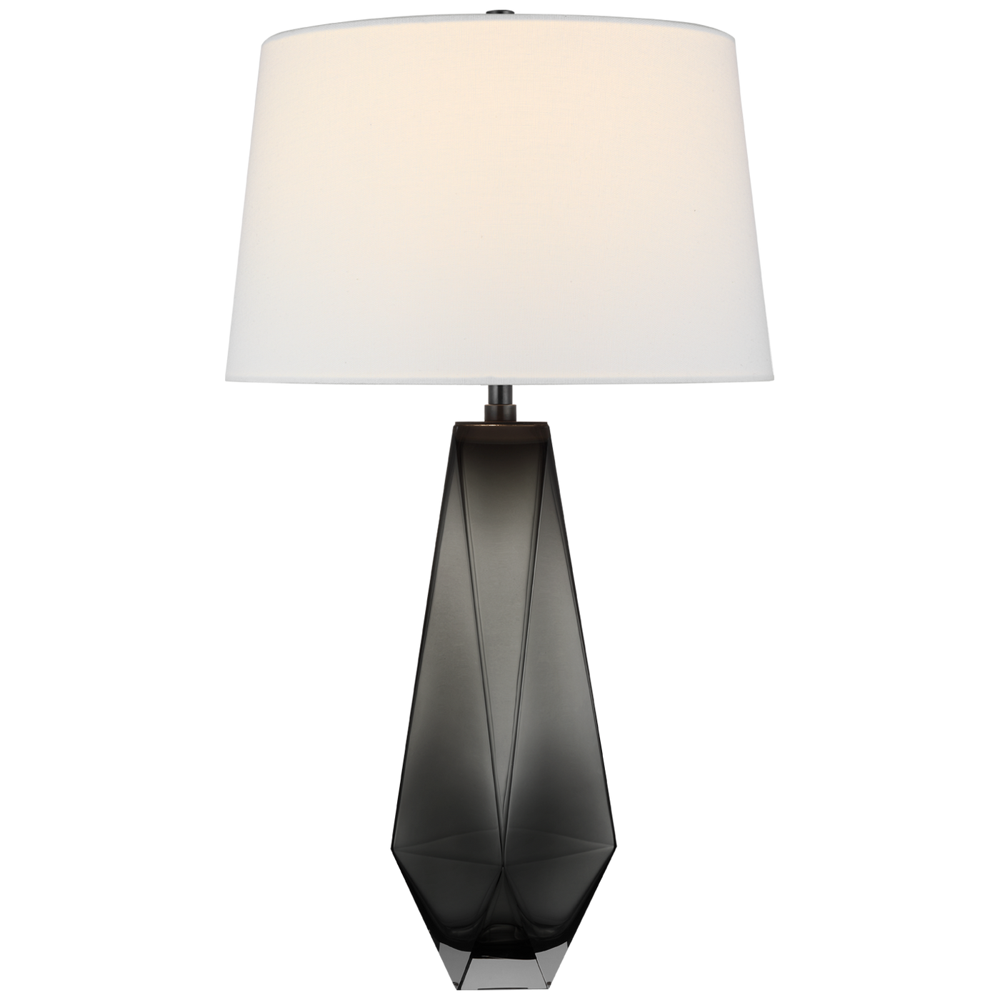 TABLE LAMP PRISM SMOKED GLASS MED #61369