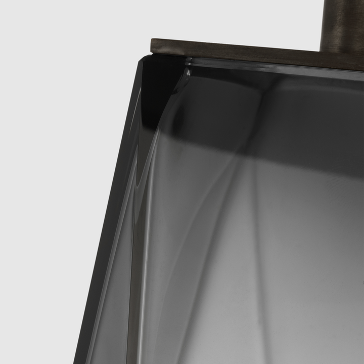 TABLE LAMP PRISM SMOKED GLASS MED #61369