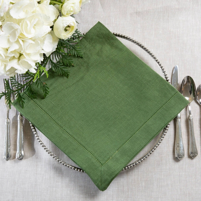 NAPKIN LINEN HEMSTITCH LARGE (Available in 3 Colors)