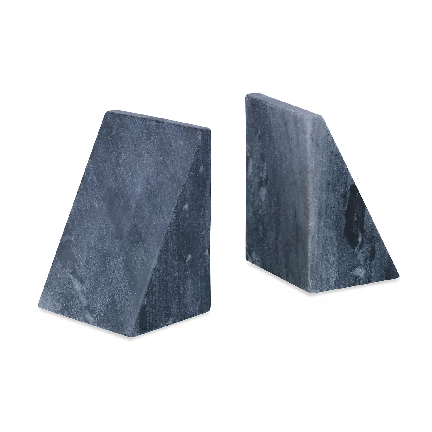 BOOKENDS SLANTED BLACK MARBLE