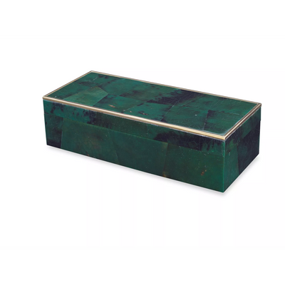BOX BRASS PEN SHELL GREEN