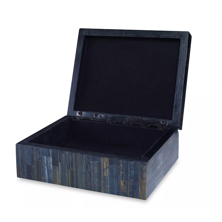 BOX TIGER EYE STONE BLUE (NRD) #61474