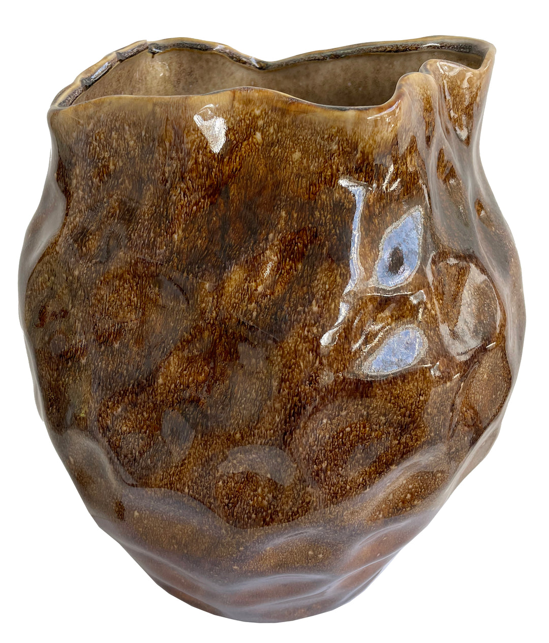 VASE BROWN CERAMIC