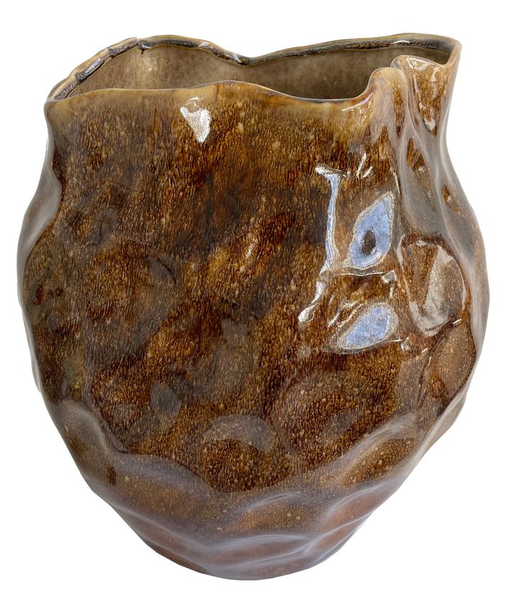 VASE BROWN CERAMIC