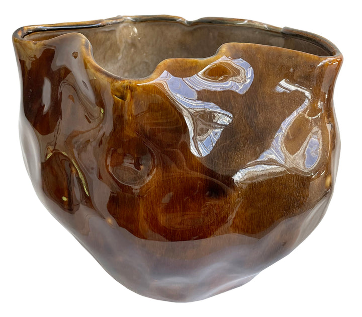 VASE BROWN CERAMIC