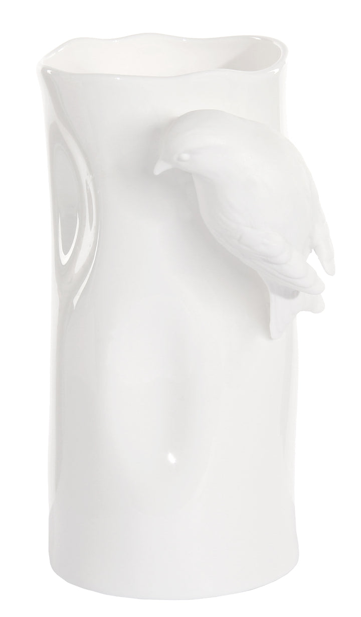 VASE PORCELAINE WITH WHITE BIRDS