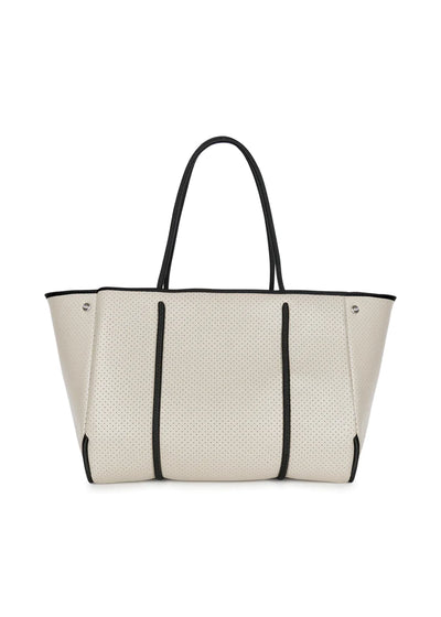 TOTE GREYSON BEIGE WITH RED STRIPE #61967