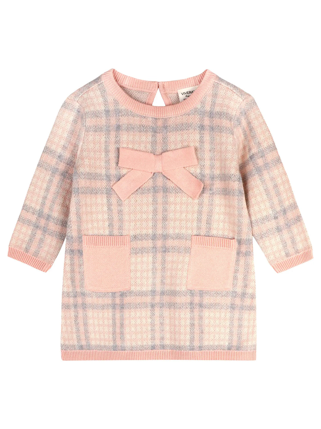 BABY DRESS BOW CHECKERED