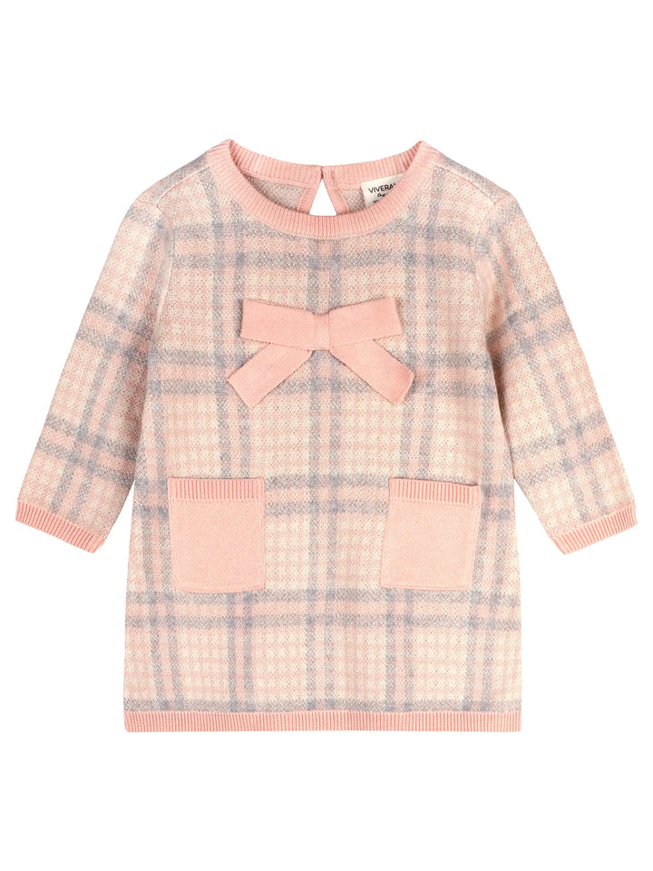 BABY DRESS BOW CHECKERED