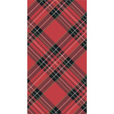 NAPKIN GUEST RED PLAID PK16
