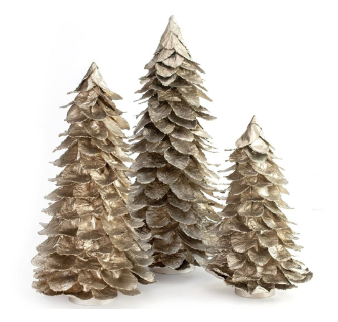 MED ORNAMENT CONE TREE BUTTERFLY LEAF 18' #62124
