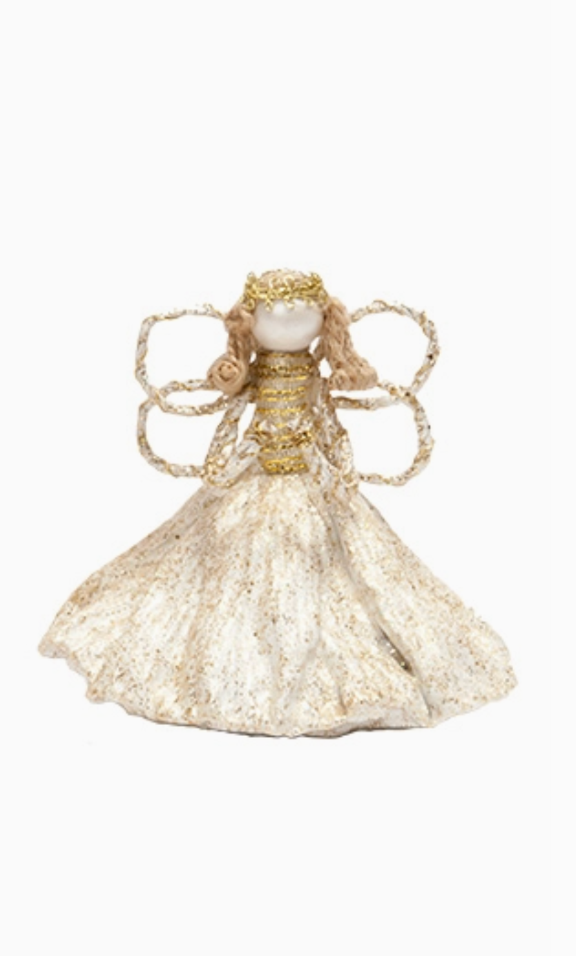 ORNAMENT ANGEL LOTUS POD