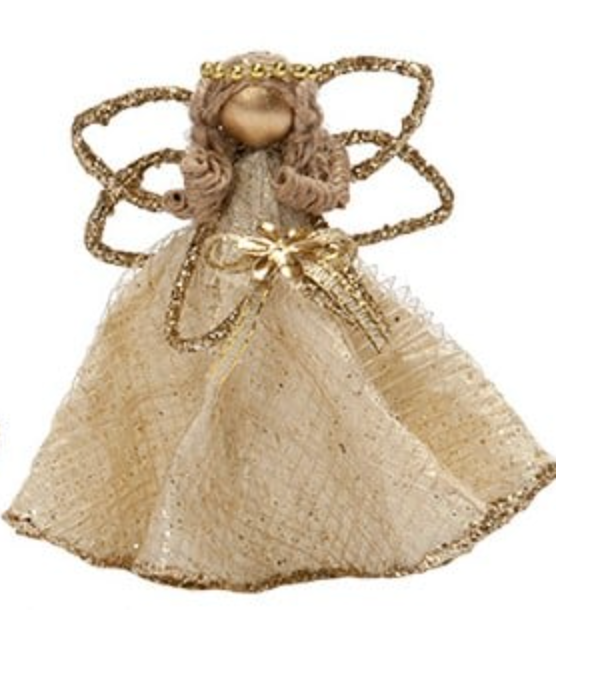 ORNAMENT ANGEL NET WITH BOW