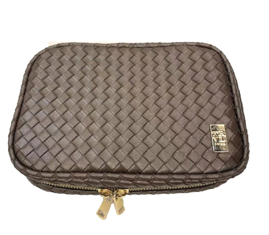 COSMETIC BAG ZIP AROUND WOVEN