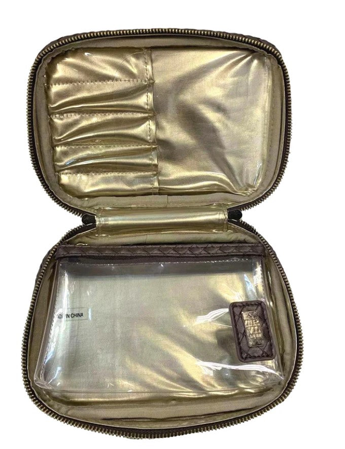 COSMETIC BAG ZIP AROUND WOVEN #62187